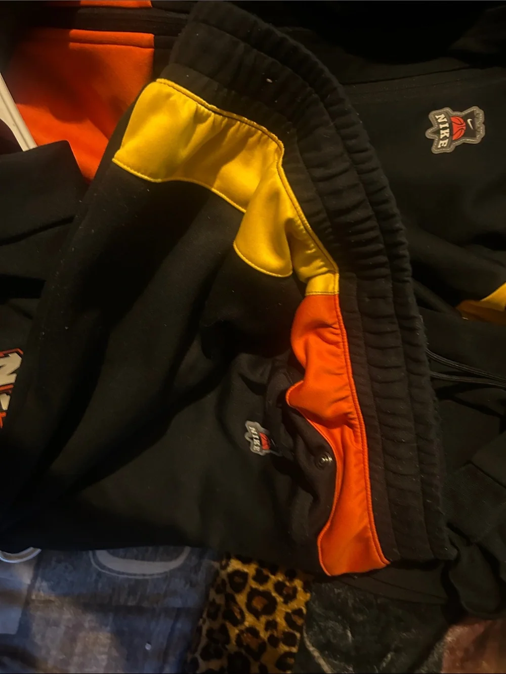 Nike Kids Colorblock Zip Jacket — Black, Orange & Yellow